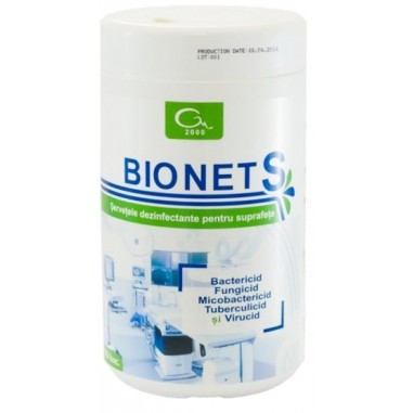  BIONET S – Servetele dezinfectante suprafete 150 buc