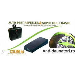 Aparat anti caini Super Dog Chaser si generator ultrasunete Auto Pestrepeller
