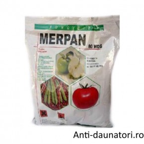 Fungicid cu actiune multi-site impotriva rapanului la pomi fructiferi Merpan 80 wdg 1kg