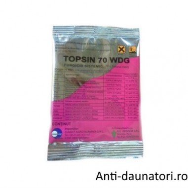 Fungicid cu actiune preventiva si curativa impotriva bolilor Topsin 70 wdg 100 gr.