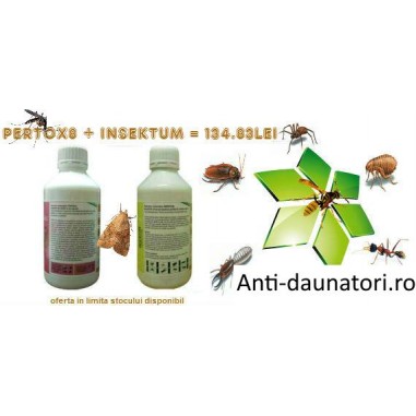 Solutii profesionale pentru combaterea insectelor Pertox 8 FORTE + Insektum FORTE